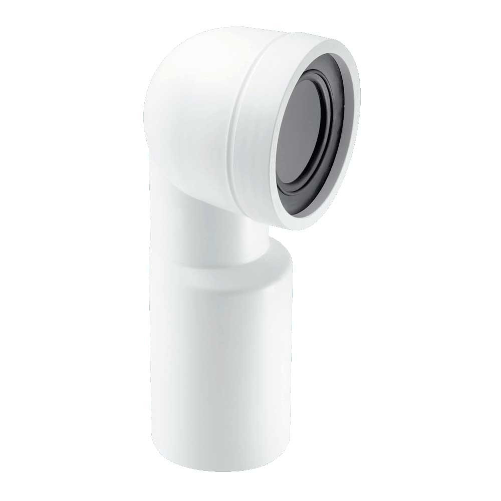 McAlpine 90 Degree Bend Adjustable Rigid WC Connector 110mm Plain End