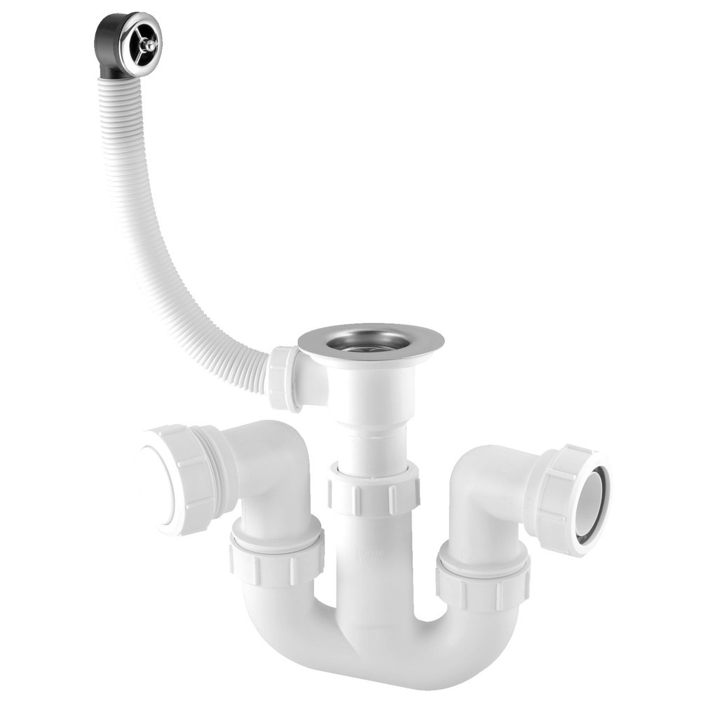 McAlpine Tubular Sink Trap with Waste/Overflow and Washing Machine Facility