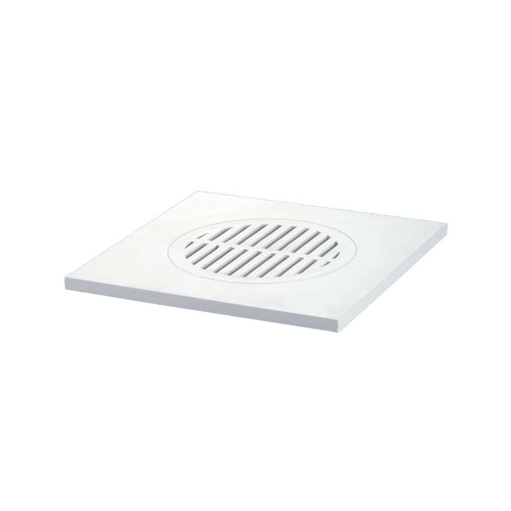 McAlpine White ABS 150mm Square Tile Drain Cover