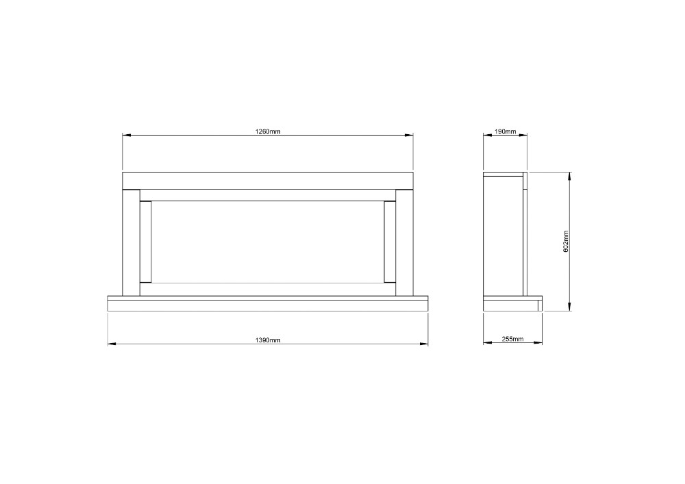 BeModern Elyce Grande Wall Mounted Ultra Widescreen Electric Fire with