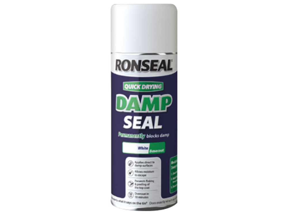 Ronseal Quick Dry Damp Seal Aerosol White 400ml