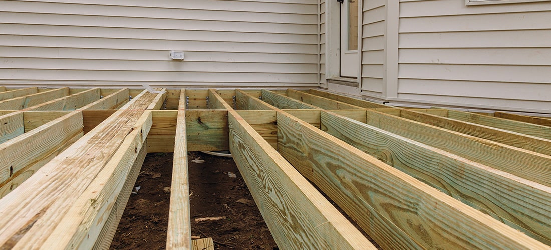 Decking frame.