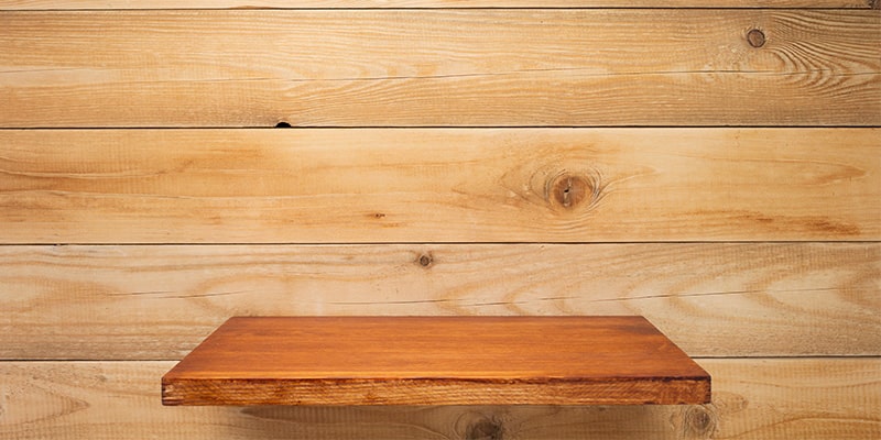Hardboard shelf.